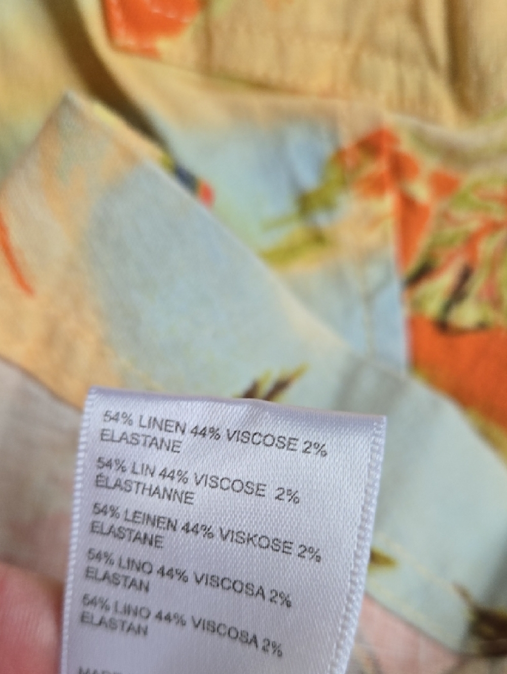 Urban Outfitters Yellow Tropical Zip Front Dress Nwt Sz L Linen Stretch - Picture 6 of 6